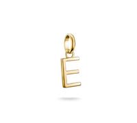 Thomas Sabo Charm Club Connect CC1211-413-39 - Colgante con letra E, chapado en oro de 18 quilates, plata 925 reciclada