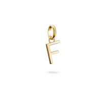 Thomas Sabo Charm Club Connect CC1212-413-39 - Colgante con letra F (chapado en oro de 18 quilates, plata 925 reciclada)