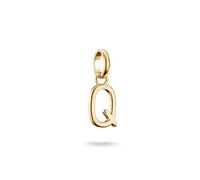 Thomas Sabo Charm Club Connect CC1223-413-39 - Colgante de letra Q chapado en oro de 18 quilates, plata 925 reciclada