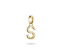 Thomas Sabo Charm Club Connect CC1225-413-39 - Colgante con letra S, chapado en oro de 18 quilates, plata 925 reciclada