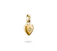 Thomas Sabo Charm Club Connect CC1234-414-14 - Colgante con forma de corazón y estrella, chapado en oro de 18 quilates, plata 925 reciclada