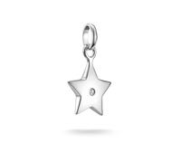 Thomas Sabo Charm Club Connect CC1238-051-14 - Colgante de estrella con piedra blanca y plata 925 reciclada
