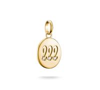 Thomas Sabo Charm Club Connect CC1249-414-14 - Colgante con número de ángel 222 con piedras chapado en oro de 18 quilates, plata 925 reciclada