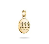 Thomas Sabo Charm Club Connect CC1250-414-14 - Colgante con número de ángel 333 con piedras chapado en oro de 18 quilates, plata 925 reciclada