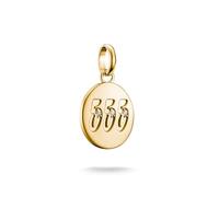Thomas Sabo Charm Club Connect CC1252-414-14 - Colgante con número de ángel 555 con piedras bañadas en oro de 18 quilates, plata 925 reciclada