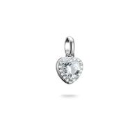 Thomas Sabo Charm Club Connect Charms - Colgante de plata 925, diseño de la suerte y el amor, talla única, Plata de ley, circón