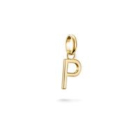Thomas Sabo Charm Club Connect CC1222-413-39 - Colgante con letra P chapado en oro de 18 quilates, plata 925 reciclada