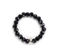 Thomas Sabo Charm Club X0035-023-11 - Pulsera para Mujer (Plata de Ley 925, Nailon, obsidiana), Color Negro