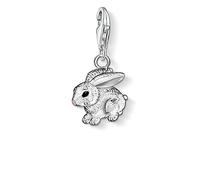 Thomas Sabo - Charm con Cierre para Mujer de Plata de Ley 925/1000, Bunny Silver Charm