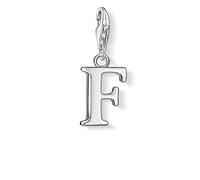 Thomas Sabo - Charm con Cierre para Mujer de Plata de Ley 925/1000, Letra F