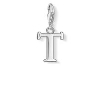 Thomas Sabo - Charm con Cierre para Mujer de Plata de Ley 925/1000, Letra T