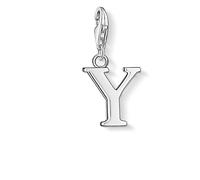 Thomas Sabo - Charm con Cierre para Mujer de Plata de Ley 925/1000, Letra Y