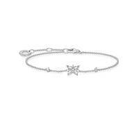 Thomas Sabo Colección de pulseras de circonita delicada para Mujer, Piedras blancas de mariposa