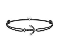 Thomas Sabo - Pulsera para Tobillo de Mujer "Little Secret", Plata de Ley 925, Negro