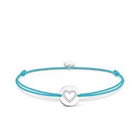 Thomas Sabo - Pulsera de Mujer "Little Secrets corazón", Plata de Ley 925, Azul Turquesa