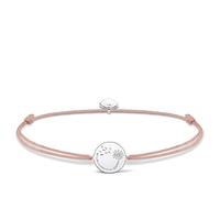 Thomas Sabo Little Secret Pulsera para mujer, con diseño de flor de diente de león e inscripción Wishes Come True, plata de ley 925, LS035-401-19-L20v