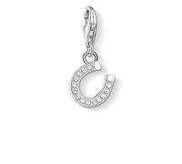 Thomas Sabo - Colgante con Motivos Inspirados en la Espiritualidad y Buena Fortuna, Abalorio de Herradura con Piedras