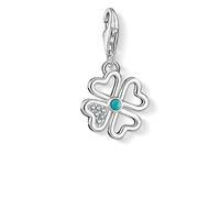 Thomas Sabo - Colgante con Motivos Inspirados en la Espiritualidad y Buena Fortuna, Abalorio de Trébol