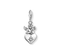 Thomas Sabo - Colgante con Motivos Inspirados en la Espiritualidad y Buena Fortuna, Colgante con Corazón y Ángel