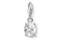 Thomas Sabo - Colgante con Piedra Preciosa/Perla, Abalorio con Piedra Circular Blanca