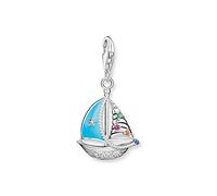 THOMAS SABO Colgante de barco de vela reciclada, plata de ley 925, 1927-340-7, talla única, Plata, Circonita cúbica