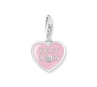 THOMAS SABO Colgante de corazón con Best Mom, plata de ley 925 reciclada, 2021-007-9, talla única, Plata de ley, No es una piedra preciosa