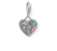 Thomas Sabo - Colgante de la Colección Love & Affection, Abalorio de Corazón con Piedras de Colores