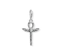Thomas Sabo - Colgante de Mujer "Llave de la vida anj con Escarabajo Charm Club", Plata de Ley 925, Plateado