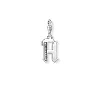 Thomas Sabo - Colgante de Mujer, Plata de Ley 925 con Circonitas Blancas, Plateado, 6 cm, Letra H
