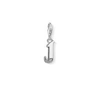 Thomas Sabo - Colgante de Mujer, Plata de Ley 925 con Circonitas Blancas, Plateado, 6 cm, Letra J