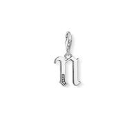Thomas Sabo - Colgante de Mujer, Plata de Ley 925 con Circonitas Blancas, Plateado, 6 cm, Letra N