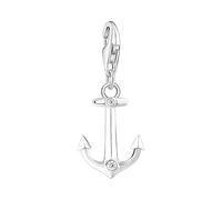THOMAS SABO Colgante de plata de ley 925, diseño de ancla con piedras
