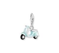 THOMAS SABO Colgante turquesa de plata de ley 925 con diseño de scooter tridimensional vintage, 21 x 18 mm, 1937-041-7, talla única, Plata de ley, Circonita cúbica
