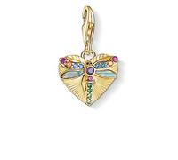 Thomas Sabo - Colgantes de Libélula, Dije Dorado de Corazón con Libélula