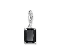 Thomas Sabo - Colgantes de Piedra Grande, Colgante Plateado con Piedra Grande Negra