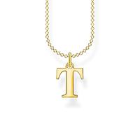 THOMAS SABO Collar con la letra T, plata chapada en oro, KE2029-413-39