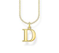 THOMAS SABO Collar con letra D, plata chapada en oro, KE2013-413-39