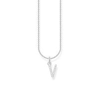 THOMAS SABO Collar con letra V de plata de ley 925 y circonitas KE2261-051-14