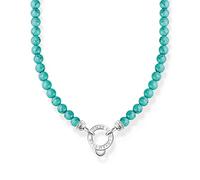 THOMAS SABO Collar con perlas azules plata chapada en oro KE2187-405-17, 40,00, Plata esterlina, No es una piedra preciosa