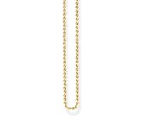 Thomas Sabo Collar de Cordón Plata Chapadaen Oro KE1348-413-12-L50, 50 cm, Dorado