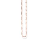 Thomas Sabo Collar de Cordón Plata Chapadaen Oro KE1348-415-12-L50, 50 cm, Oro Rosa
