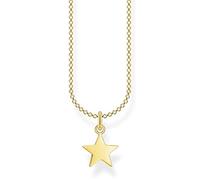 THOMAS SABO Collar de mujer con estrella dorada de plata de ley 925, 38-45 cm de longitud