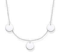 THOMAS SABO Collar de mujer con tres monedas de plata de ley 925, longitud 40-45 cm