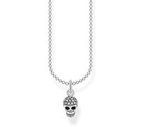 THOMAS SABO Collar de mujer de plata de ley 925, diseño de calavera, 38-45 cm de longitud, KE2073-051-14-L45v