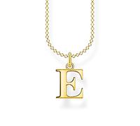 THOMAS SABO Collar de plata chapada en oro con letra E KE2014-413-39