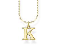THOMAS SABO Collar de plata chapada en oro con letra K KE2020-413-39