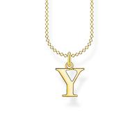 THOMAS SABO Collar de plata chapada en oro con letra Y KE2034-413-39