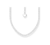 THOMAS SABO Collar de plata con piedras blancas - Elegante collar de plata 925 con diseño brillante