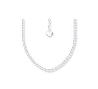 THOMAS SABO Collar de plata con piedras blancas - Elegante collar de plata 925 con diseño brillante
