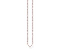 Thomas Sabo Collar para Mujer Ancla Plata Chapadaen Oro KE1105-415-40-L90, 90 cm, Oro Rosa